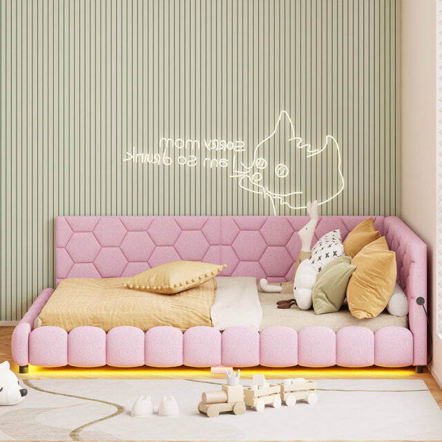 140×200 cm Upholstered Sofa Bed