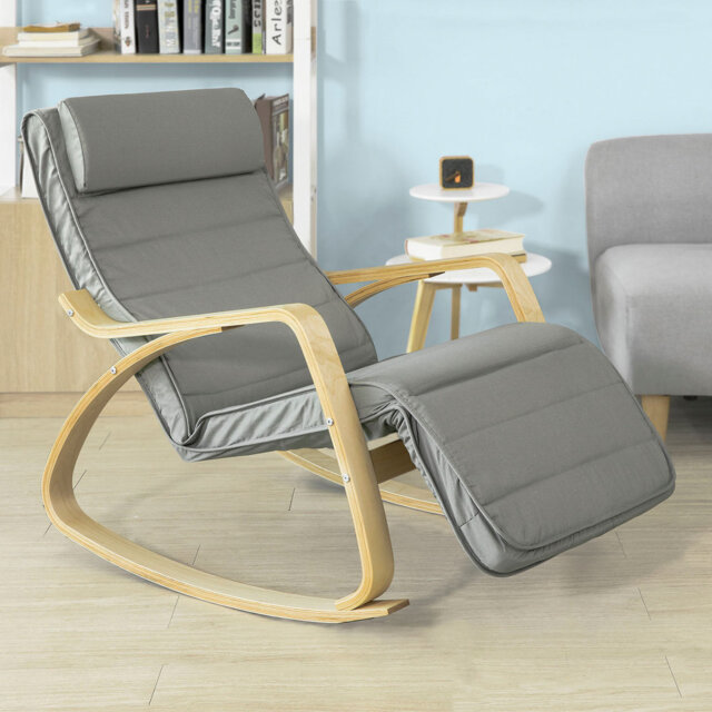 Carnelian Solid Wood Rocking Chair