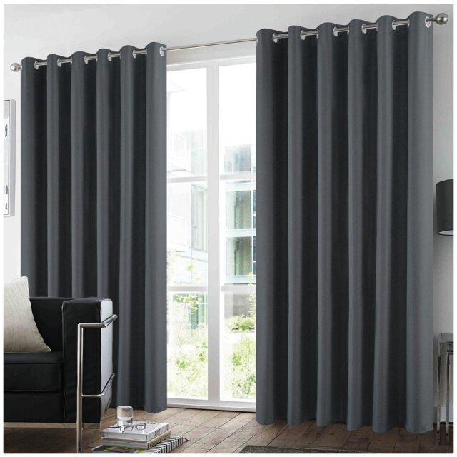 Luxury Microfibre Blackout Curtain Panels Pair Light Blocking Thermal Insulated Polyester Window Drapes Noise Reducing Curtains for Bedroom