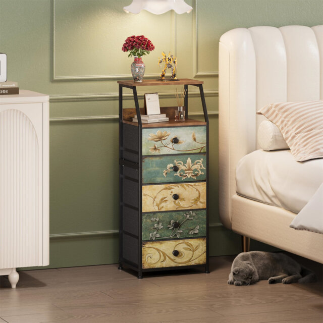 Narrow Chest Of Drawers Bedroom Storage Drawers Bedside Table