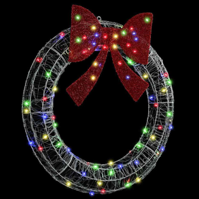 Wreath With 80 Leds Blue 92 Cm Acrylic