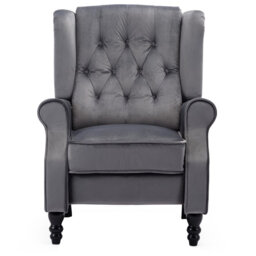 Conatser 78cm Wide Velvet Wing Chair Recliner