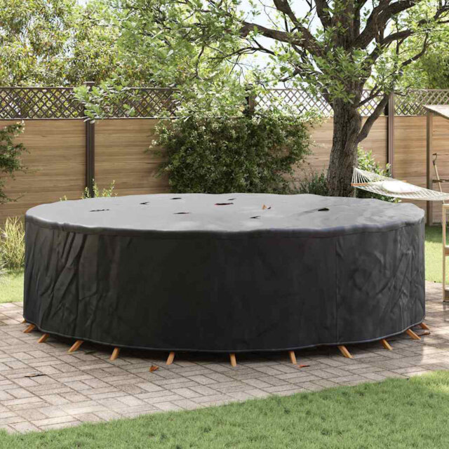 Outdoor Furniture Cover Black 320 X 320 X 105 Cm 210D Fabric