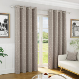 Tivoli Floral Embroidery Blackout Thermal Eyelet Curtains (PAIR)