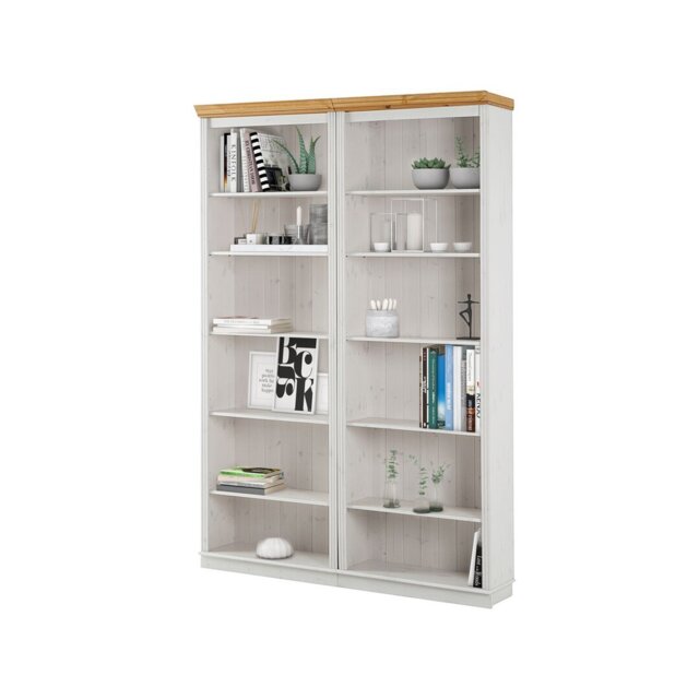 Demetricia 223cm H x 148cm W Library Bookcase