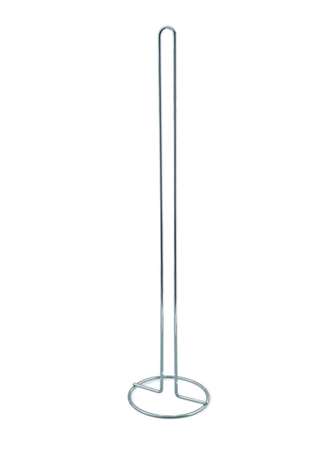 A free standing spare toilet roll holder with round base, all in a chrome finish. This Toilet Roll Holder adds the ideal finishing touch to any bathr