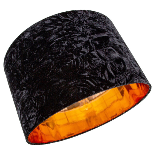 Modern Crushed Velvet Lamp Shade with Shiny Paper Inner