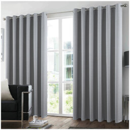 Luxury Glitter Textured Window Curtain Pair Thermal Insulated Noise Reducing Polyester Drapes with Ring Top for Bedroom Living Room Décor