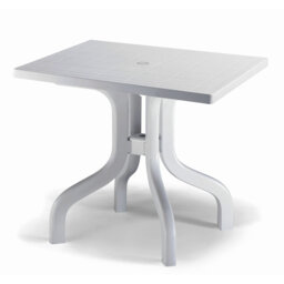 Leela Square Outdoor Dining Table With Umbrella Hole , 80cm cm W 80cm cm D