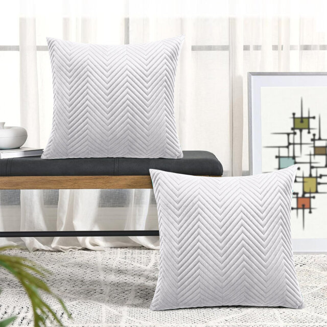 Luxurious Embossed Velvet Cushion Cover (Pack Of 2)
