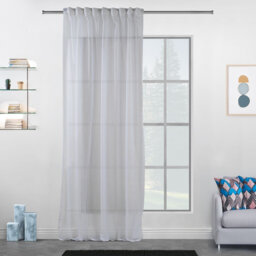Extra Long & Extra Wide Faux Linen Sheer Curtain Single Panel