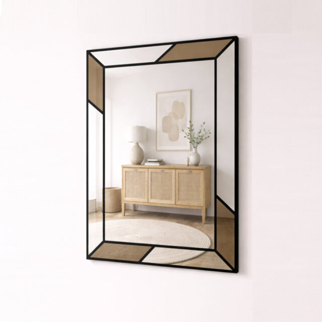 Fehzaan Kimberly Wall Mirror in Bronze