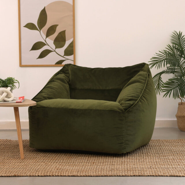 Natalia Velvet Armchair Bean Bag