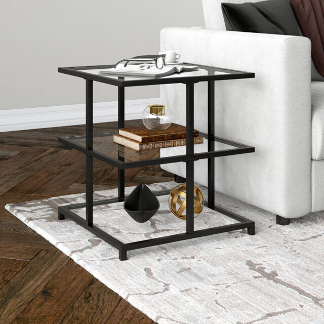 Falito Glass Top Frame End Table