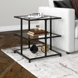 Falito Glass Top Frame End Table