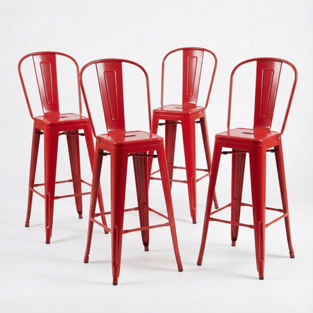 Counter Stool with Metal Frame