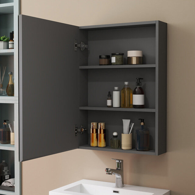 W H Wall Frameless Medicine Cabinet Mirror