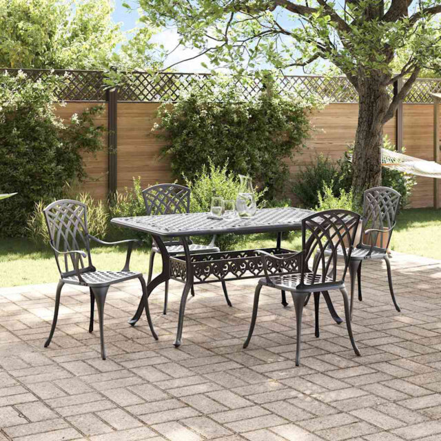 Garden Dining Set Aluminium Furnishings Outdoor Terrace Furniture Table