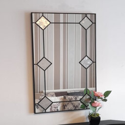 Derwood Novelty Framed Wall Mounted Accent Mirror in Black