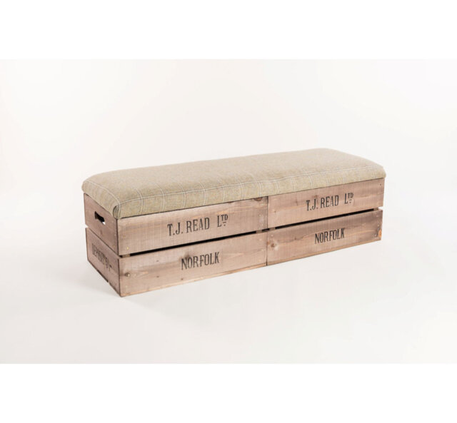 Catlett Linen Blend Upholstered Storage Bench