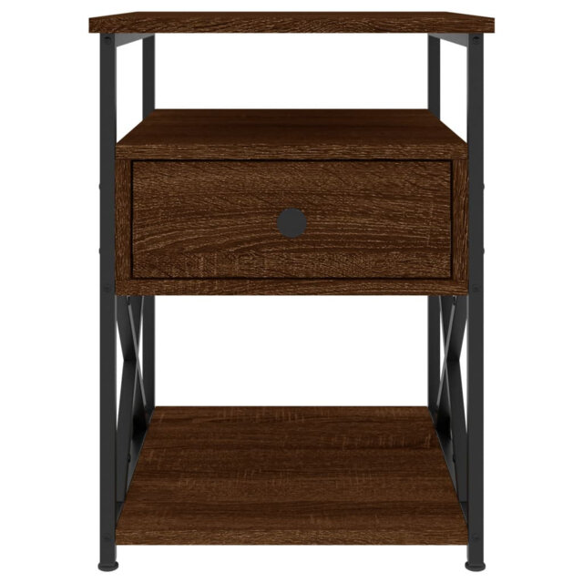 Borough Wharf Bedside Cabinets 2 Pcs Brown Oak 40X42x55 Cm Engineered Wood
