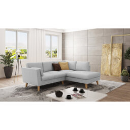 Corner Sofa with Wooden Legs In Scandinavian Style