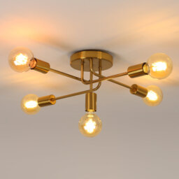 Olamon 5 - Light Dimmable Sputnik Sphere Semi Flush Mount