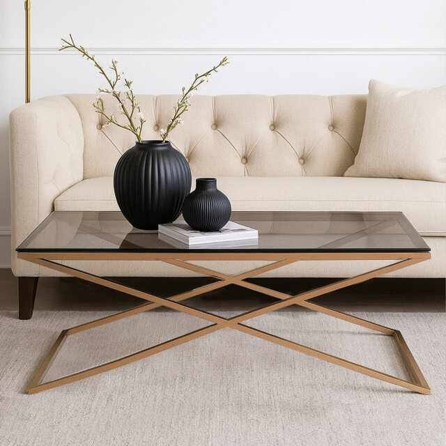 Cross Legs Coffee Table