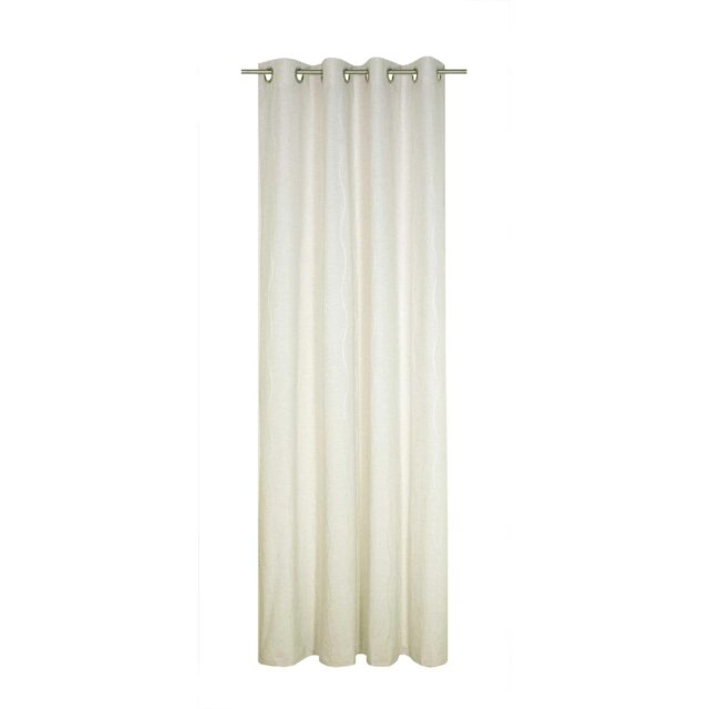 Pedersen Cotton Blend Eyelet Curtain, single Panel, opaque