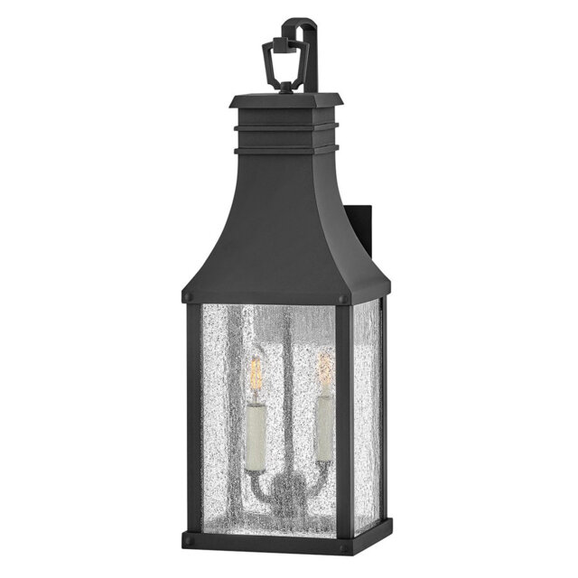 Trevett 58.4cm H Clear Glass Outdoor Wall Lantern