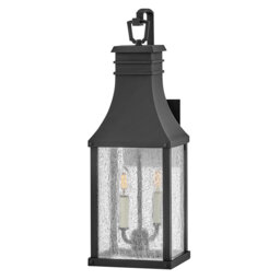Trevett 58.4cm H Clear Glass Outdoor Wall Lantern
