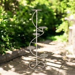 Blue Metal 5 Tier Plant Stand