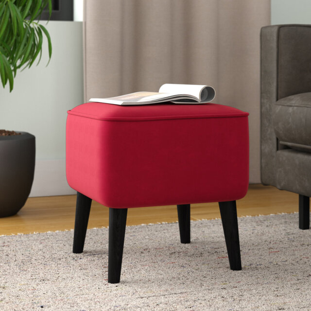 40cm Wide Square Solid Colour Standard Ottoman
