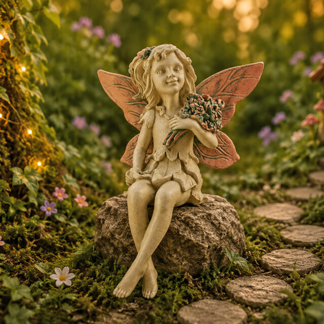 Arylide Fairies Weather Resistant Resin Garden Statue
