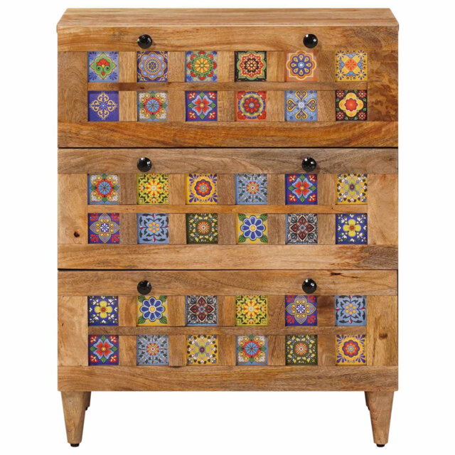 Sideboard Solid Mango Wood Modern Storage Unit Contemporary Dining Room