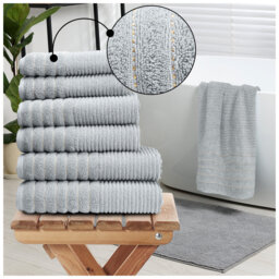 6 Pack Hotel Quality Cotton Towel Set - Soft, Thick, Absorbent Family Towels Pack with 2 Bath, 2 Hand, 2 Washcloths