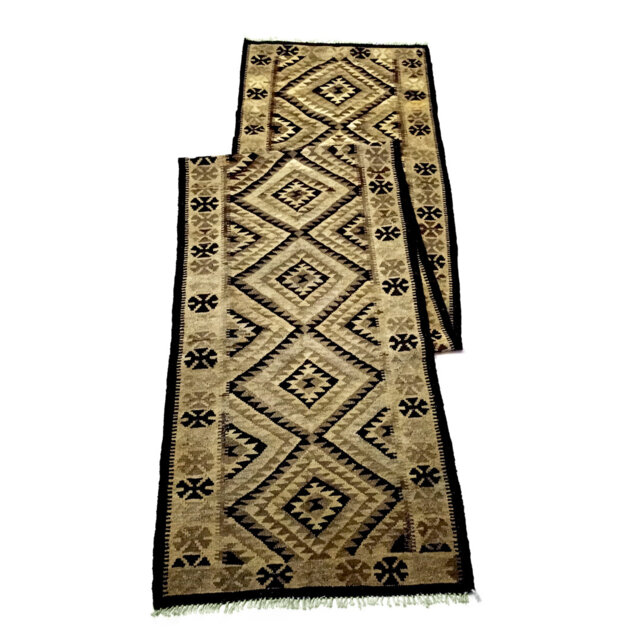 Reinhold Handmade Kilim Wool Brown/Black Rug