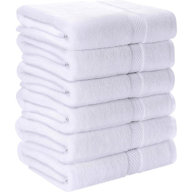 100% Cotton Bath Towels - Set of 6