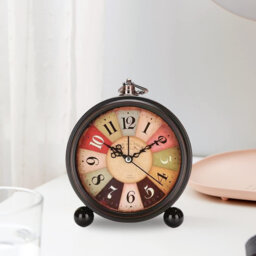 Analogue Quartz Movement / Crystal Alarm Tabletop Clock As Picture