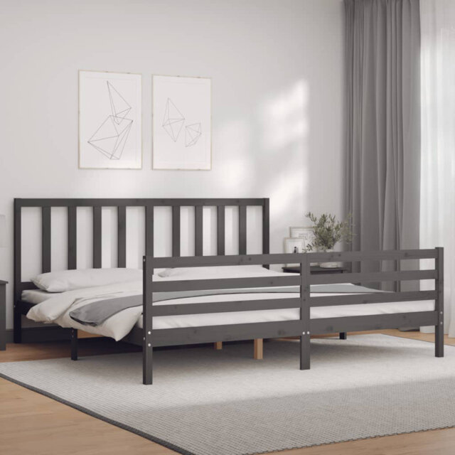 Shawny European Double (140 X 200cm) Solid Wood Bed