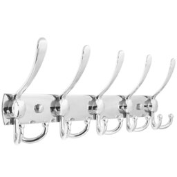Stainless Steel Wall Mounted Required 5 - Hook Wall Mounted Coat Rack