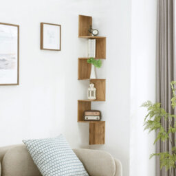 Spicer 5-Tier Wooden Corner Bookcase