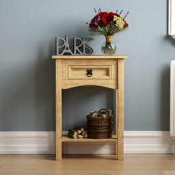 Achiles 1 Drawer Solid Wood Console Table for Hallway & Living Room Furniture
