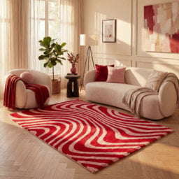 Joli Striped Area Rug Soft Dense Pile for Living Rooms and Bedrooms