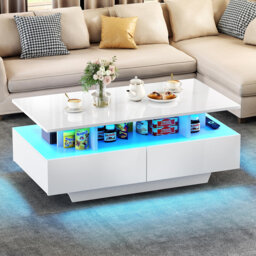 Metro Lane Coffee Table With 4 Drawers, Modern Centre Table