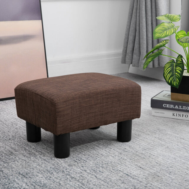 Mabel 40cm Wide Rectangle Solid Colour Standard Ottoman