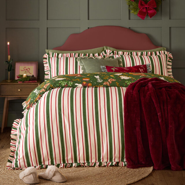 Twelve Days Striped Duvet Cover Set