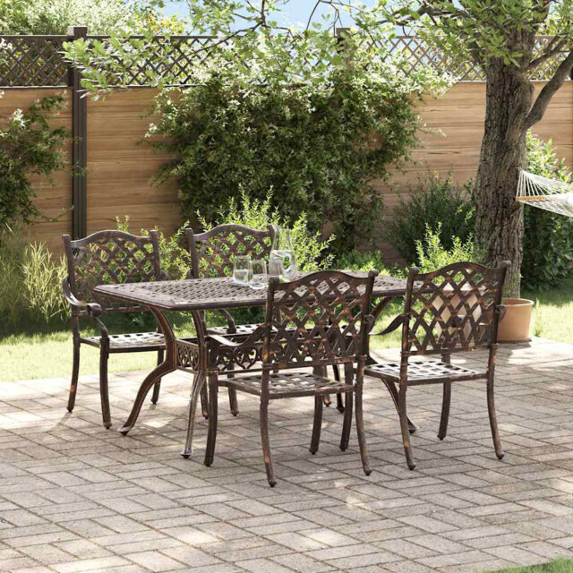 Garden Dining Set Aluminium Furnishings Outdoor Terrace Furniture Table