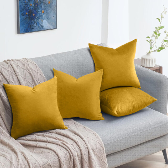 Luxury Square Throw Cushion Cover Pad set of 4