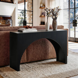 Claverton 120cm Modern Fluted Console Table for Behind Sofa Couch Entryway